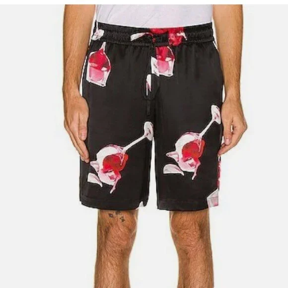 NAHMIAS Fine Wine Silk Shorts
